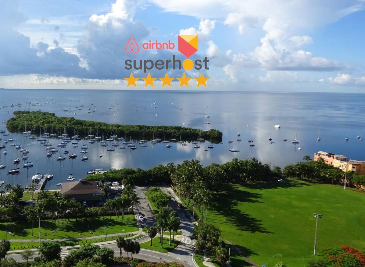 Ocean View Balcony Steps From Restaurants, Peacock Park & Marina Villa Miami Bagian luar foto